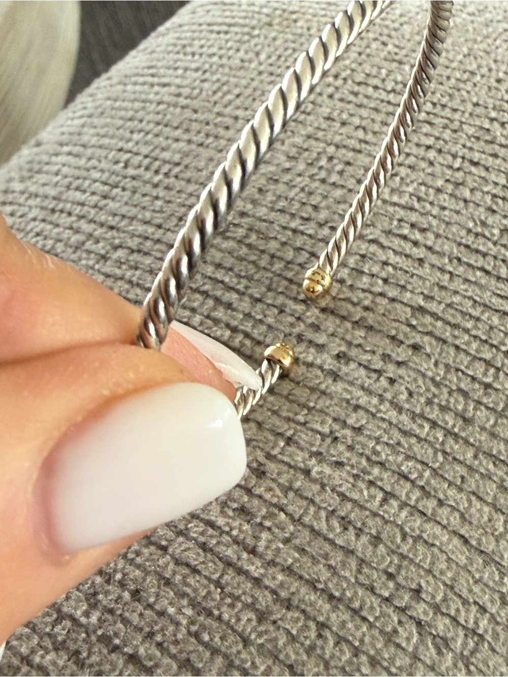 David Yurman size small micro flex w 14k gold types authentic - Picture 3 of 4